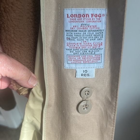 Vintage London Fog Maincoat trenchcoat in khaki size 10 - Picture 14 of 16